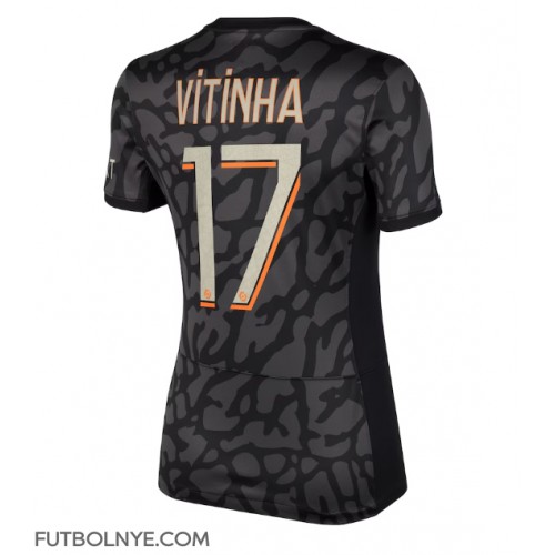 Camiseta Paris Saint-Germain Vitinha Ferreira #17 Tercera Equipación para mujer 2023-24 manga corta